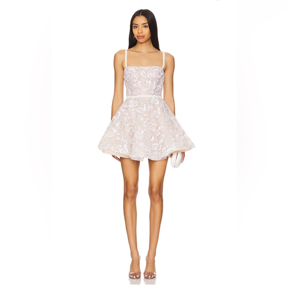 NWOT Bronx and Banco Midnight Bridal Sequin Mini Dress in White